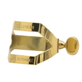 Selmer Gold lacquered alto saxophone ligature Selmer Gold lacquered alto saxophone ligature